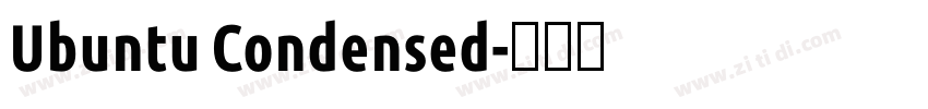 Ubuntu Condensed字体转换